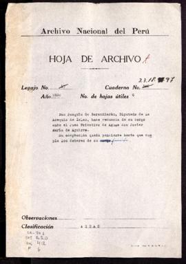 Cargos de la Diputación de Aguas