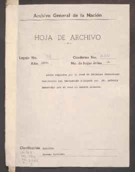 Entrega de testimonio