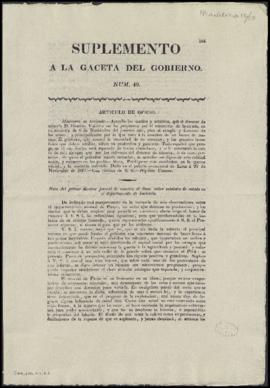 Suplemento de la Gaceta del Gobierno