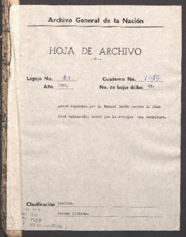 Otorgamiento de escritura