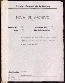 Entrega de testimonio
