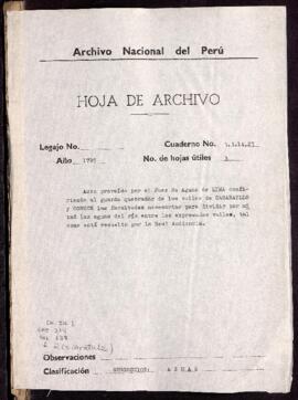 Cargos de la Diputación de Aguas