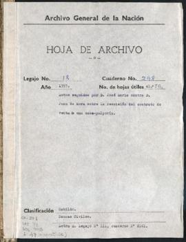 Nulidad de escritura