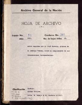 Cumplimiento de testamento
