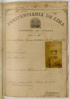 Testimonio de condena