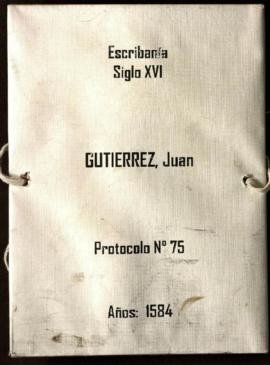 Protocolo notarial de Juan Gutiérrez