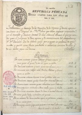 Inventario y tasación de utensilios de ropería