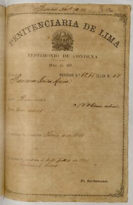 Testimonio de condena