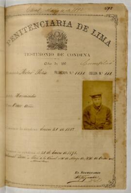 Testimonio de condena