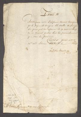 Correspondencia al Cabildo de Lima