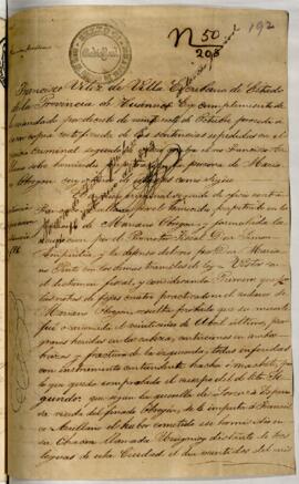 Testimonio de condena