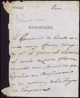 Correspondencias de José de la Serna y estado de las fragatas Prueba y Venganza