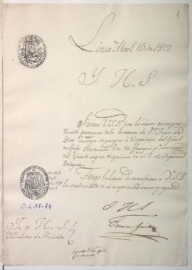 Solicitud de víveres