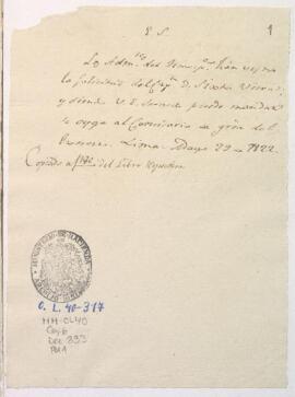 Recepción de solicitud