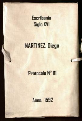 Protocolo notarial de Diego Martínez