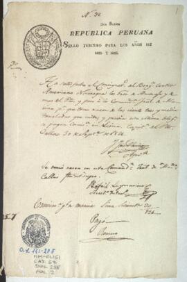 Solicitud de licencia de salida para barco