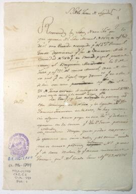 Recepción de cantidad de pesos