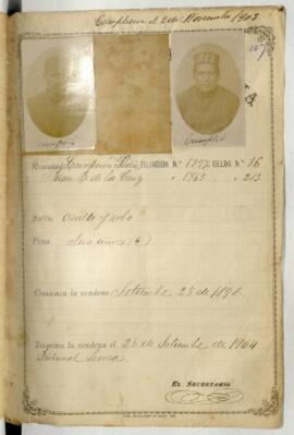 Testimonio de condena