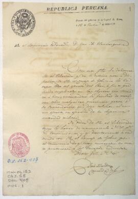 Disposición del ejército para el Consejo de Gobierno