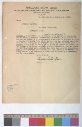 Recepción de recibos de patentes y compra de cementos