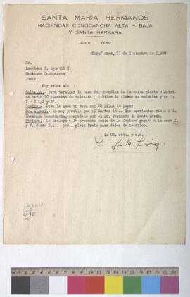 Envío de calaminas, envío de papas y copia de factura