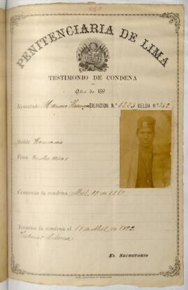 Testimonio de condena