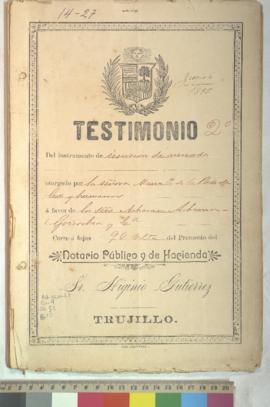 Testimonio de rescisión de arrendamiento