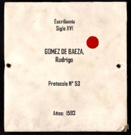 Protocolo notarial de Rodrigo Gómez de Baeza