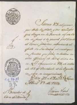 Traslado de plata y oro