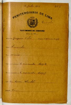 Testimonio de condena