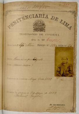 Testimonio de condena