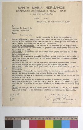 Liquidación de cuenta, contratación de pastores y envío de facturas y guías