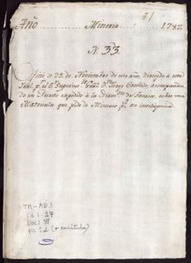 Relación de matricula de mineros