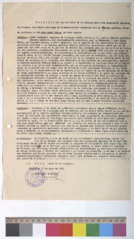 Certificado de indemnización