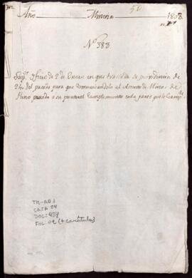 Comunicación de real providencia