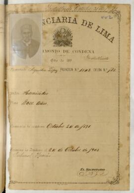 Testimonio de condena