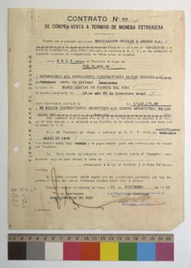 Contrato por compra-venta de divisas.