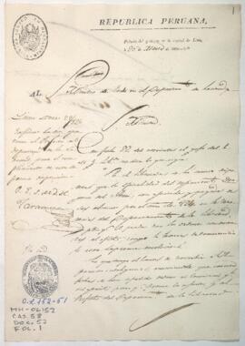 Pago al regimiento de Dragones del Perú