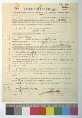 Contrato por compra-venta de divisas.