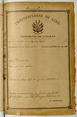 Testimonio de Condena
