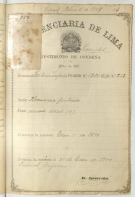Testimonio de condena