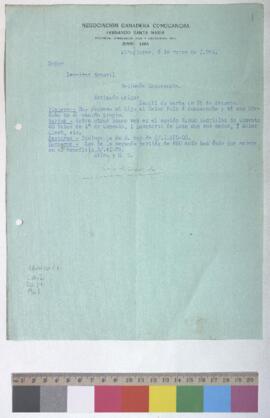 Envío de materiales e detalle de entrega de carneros