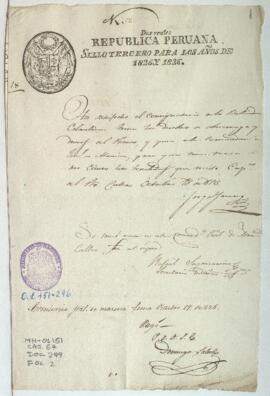 Solicitud de licencia de salida para barco