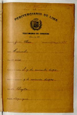 Testimonio de condena