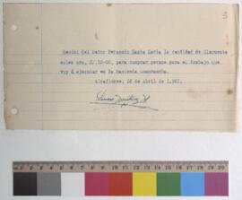 Recepción de lana y billetes falsificados