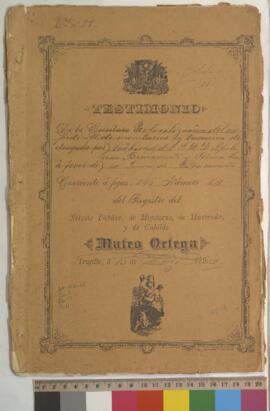 Testimonio de protocolización