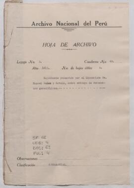 Entrega de documentos de hidalguía