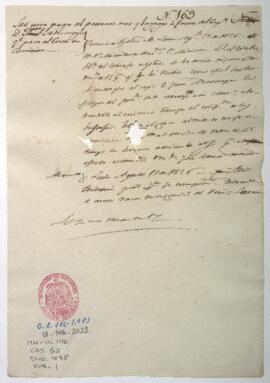 Pago de sueldo y bagajes