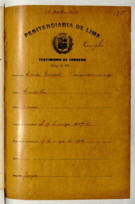 Testimonio de condena