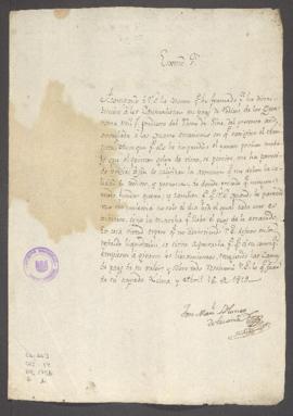 Correspondencia al Cabildo de Lima